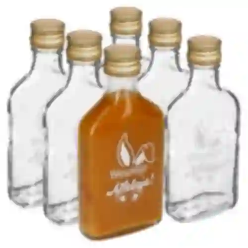 Fles 200ml met schroefdop, opdruk KONIJNENOREN 6st