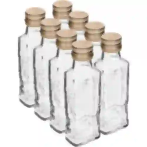 Fles Flora 100 ml met dop fi28, 8 stuks.