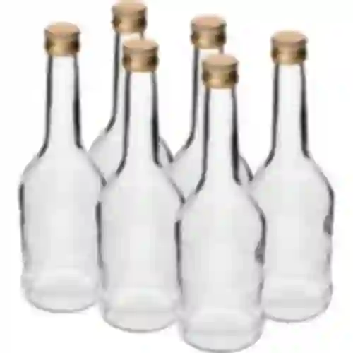 Fles Napoleon 500 ml met dop fi28, 6 stuks