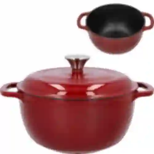 Geëmailleerde gietijzeren pot - bordeaux, 4 L