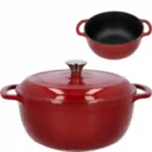 Geëmailleerde gietijzeren pot - bordeaux, 5,8L