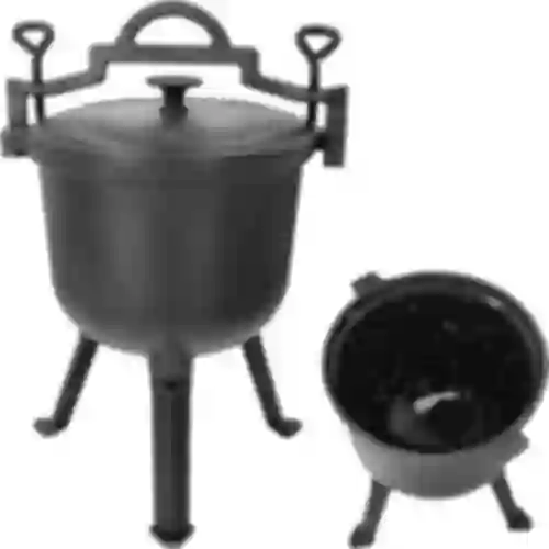Gietijzeren jachtketel met geëmailleerd interieur, 8 L