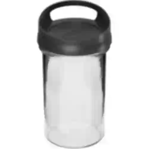 Glazen container 545 ml, met deksel om op te hangen