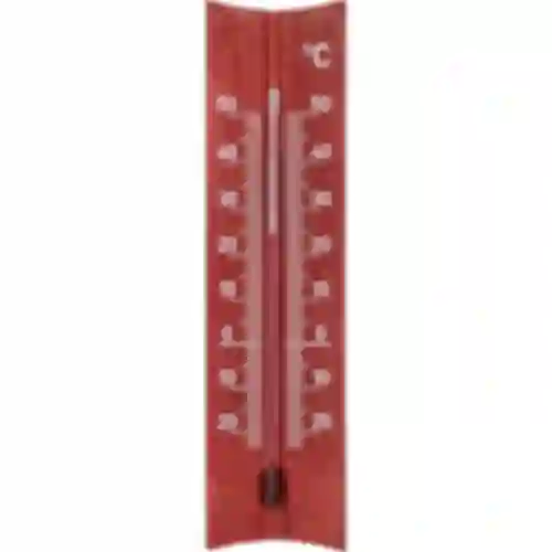 Houten kamerthermometer (-20 tot +50°C), mahoniekleur, 15 cm