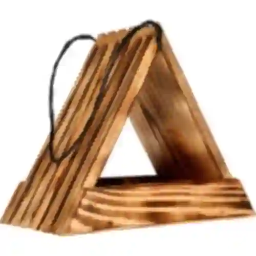Houten vogelvoederhuisje - driehoekig