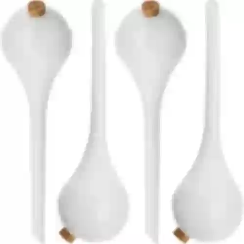Irrigatieballen voor planten, wit doorschijnend met kurk, 400ml, 4 stuks