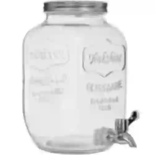 Limonadepot met kraantje - glas, 4 L