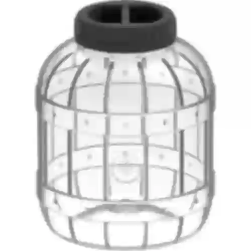 Onbreekbare, multifunctionele pot met zwarte deksel, 5L