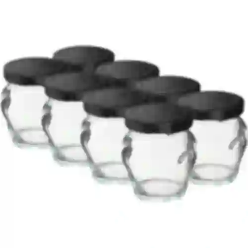 Pot TO 106 ml Amfora met gekleurd deksel fi 53 - 8 stuks