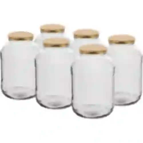 Pot TO 2L met gouden deksel fi82/6 - 6 stuks
