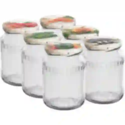 Pot TO 720 ml met gekleurd deksel fi 82/6 - 6 stuks