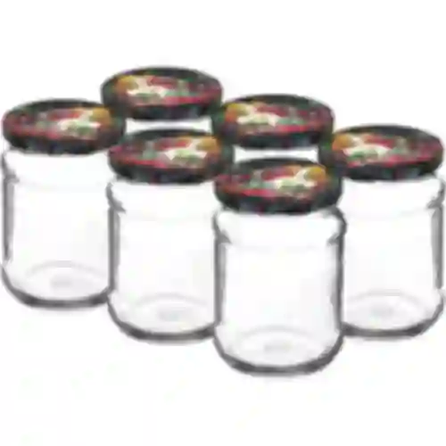 Pot TO Kwart 250 ml met deksel fi 66 - 6 stuks