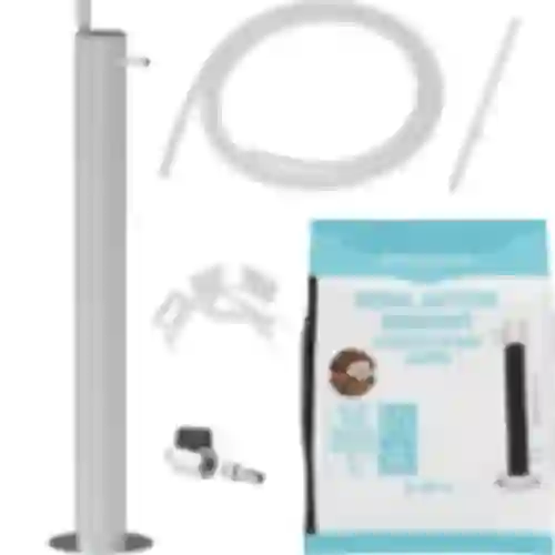 Premium filtratiekolom van roestvrij staal, inclusief accessoires en actieve kool