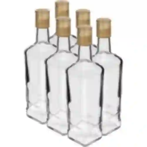 Princiepsfles 500 ml met dop, 6 stuks