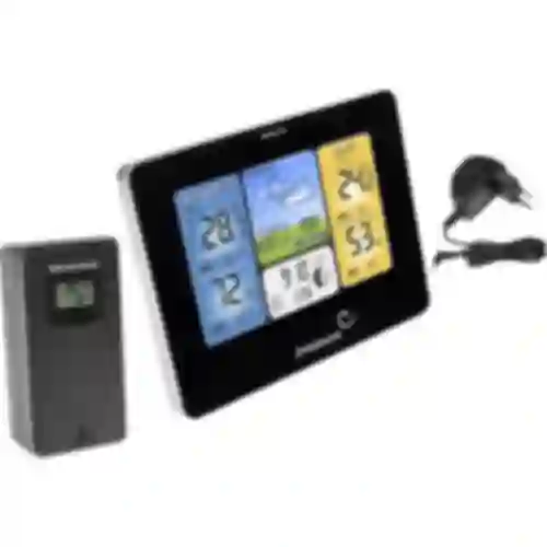 RCC Weerstation – elektronisch, verlicht, draadloos, sensor, zwart