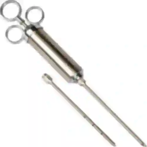 Roestvrijstalen injectiespuit 60 ml + 2 naalden