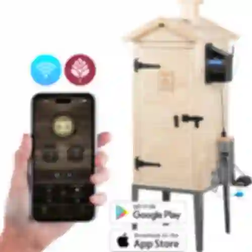 Rokerij met Wi-Fi, 200 L - dragON WOOD 100IQ met elektrische verwarmingsmodule en controller