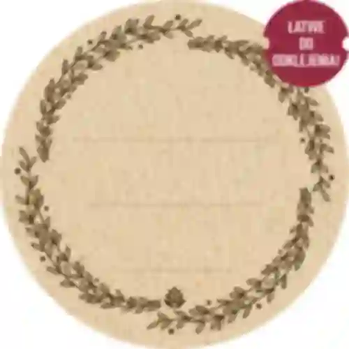 Ronde etiketten fi 66,5mm voor deksels/potten - 20 stuks