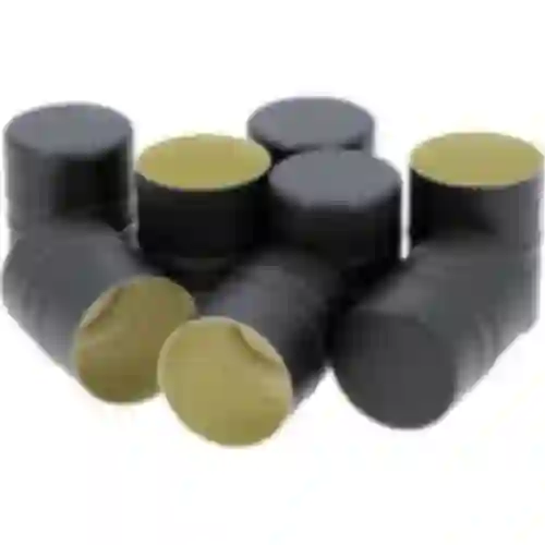 Schroefdop voor flessen fi28/38, zwart, 8 stuks.