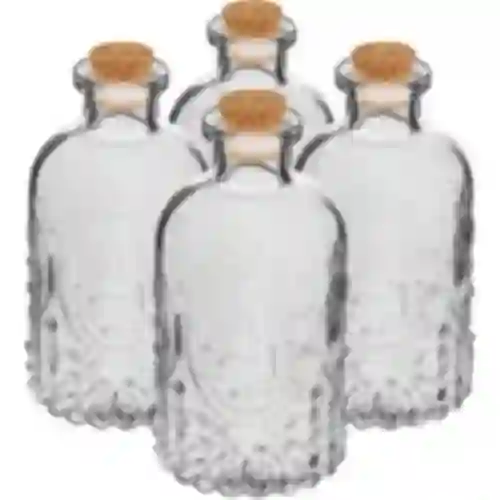 Set van flesjes met kurken, 240 ml - 4 stuks
