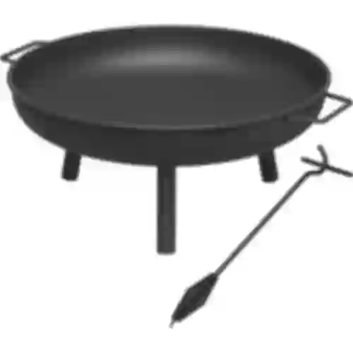 Set vuurplaats fi 58 cm en pook-handgreep voor ketel of deksel van gietijzeren pot