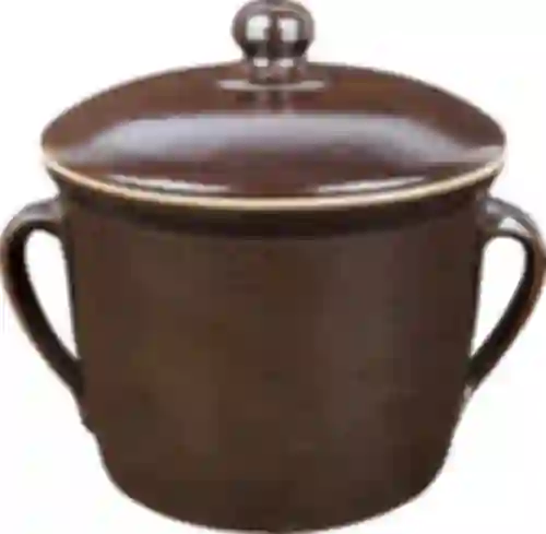 Steengoed - pot 1,8l eenvoudig met deksel