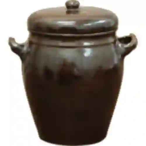 Steengoed - rustieke pot 1,6l met deksel
