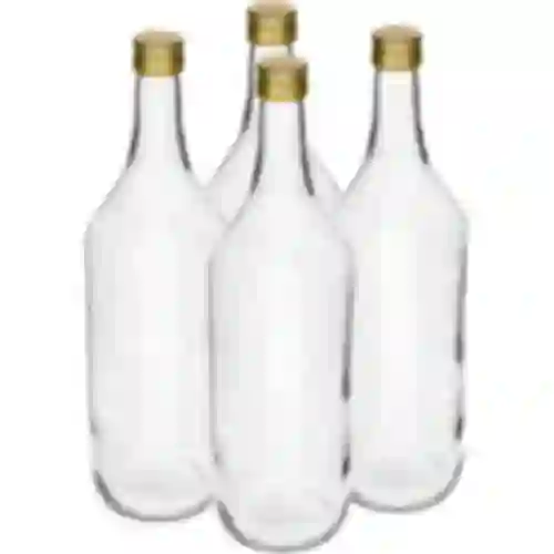 Tafel Fles 1 L met dop fi28 - 4 stuks
