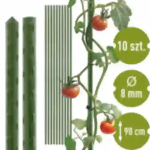 Tuinstokken Bioogród – gecoat staal, 0,9 m, fi 8 mm, 10 stuks
