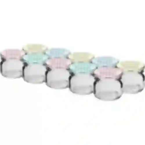 Twist-off pot 30 ml met gekleurde deksel fi 43 - 10 stuks