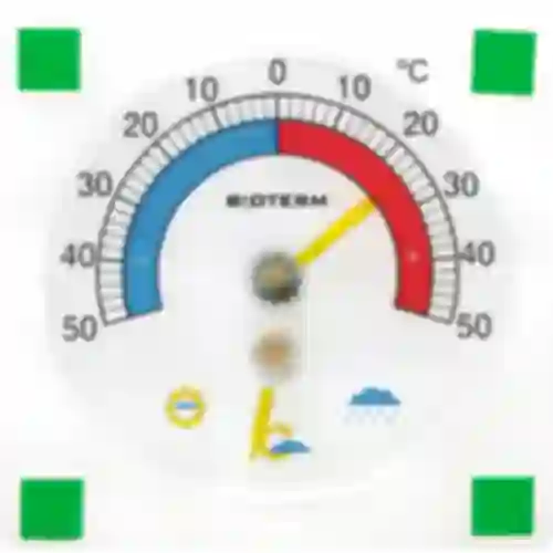 Universele thermometer met hygrometer transparant, zelfklevend (-50°C tot +50°C)