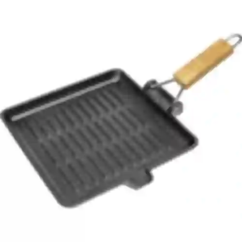 Vierkante gietijzeren pan, 22 cm