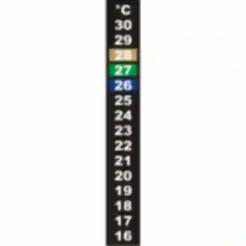 Vloeibaar kristal thermometer (+16°C tot +30°C) 13cm