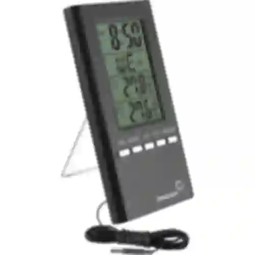 Weerstation – elektronisch, sonde, zwart