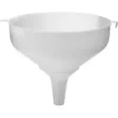 Witte plastic trechter fi 25cm