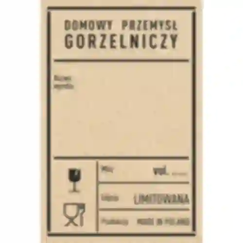 Zelfklevende etiketten 60x90 mm voor flessen, wodka, PRL, 20 stuks