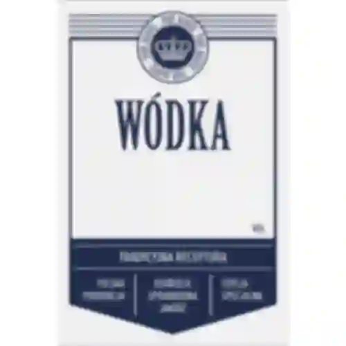 Zelfklevende etiketten 60x90 mm voor flessen, wodka, wit, 20 stuks