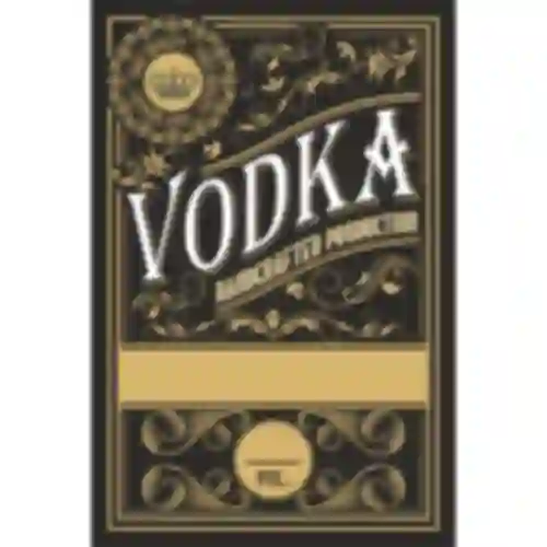 Zelfklevende etiketten 60x90 mm voor flessen, wodka, zwart, 20 stuks