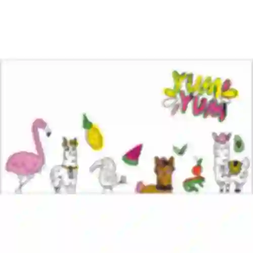 Zelfklevende labels kindermotief 85/45 mm - 20 stuks