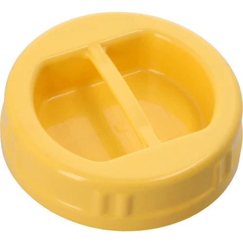 TO-deksel Ø100 mm geel, kunststof, met handgreep, voor glazen potten