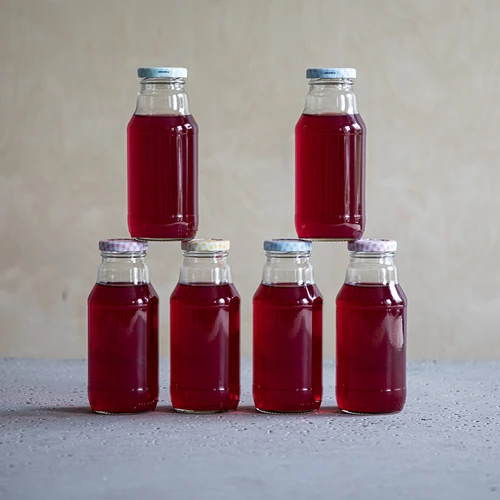 TO fles voor sap 330 ml met dop fi 43 - 6 stuks - 5 ['fles voor sap', ' fles 330 ml', ' Kubuś fles', ' fles voor puree', ' fles voor siroop', ' TO dop', ' klikdop', ' gekleurde doppen', ' set flessen met doppen', ' voor pasteurisatie']