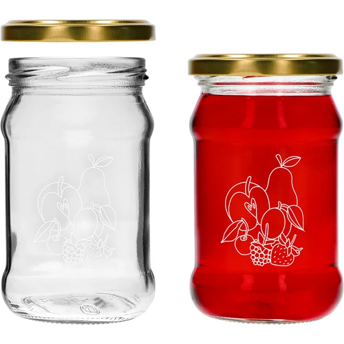 TO pot 300ml met opdruk - mix van fruit en deksel fi66/4 - 6 stuks - 4 ['potten met opdruk', ' decoratieve potten', ' potten met deksels', ' potten voor conserven', ' elegante potten', ' potten voor jam', ' pot met opdruk', ' pot met afbeelding', ' potten voor conserven', ' potten voor voorraadkast', ' TO pot', ' twist-off pot']