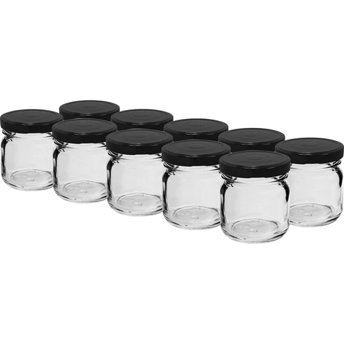 TO pot 40 ml met gekleurde deksel fi 43 - 10 stuks  - 1 ['jam pot', ' pot met decoratieve deksel', ' TO pot', ' pot 40 ml', ' potjes voor honing']