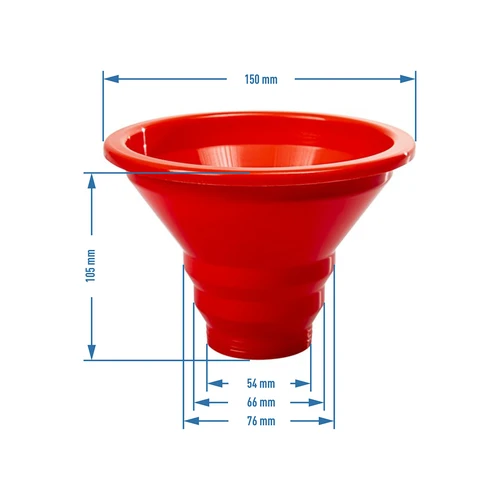 Trechter voor potten 150/55 mm - 5 ['trechter voor pot', ' trechter voor het vullen van potten', ' trechter voor conserven', ' brede trechter voor potten', ' accessoires voor zelfgemaakte conserven', ' keukengadget']