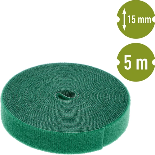 Tuinband met klittenband, groen, 15 mm x 5 m - 2 ['tuinband met klittenband', ' klittenband voor planten', ' voor het binden van planten', ' klittenband voor bevestiging', ' tuinband klittenband', ' planten binden', ' tuinband', ' klittenband voor plantstabilisatie', ' verzorgde tuin', ' planten ondersteunen in de tuin', ' klittenband voor stokken en planten', ' hoe planten beschermen tegen breken', ' sterke band voor planten', ' planten bevestigen', ' tuinband 5 meter', ' smalle band voor planten', ' klittenband bevestiging', ' klittenband']