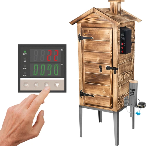 Tuinrookoven 200 L dragON Wood 100E – houtgestookt, met elektrische verwarmingsmodule en regelaar