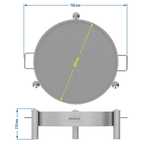 Tuinvuurplaats ø 60 cm gelast - 10 ['vuurplaats in de tuin', ' ronde vuurplaats', ' kampvuur', ' onder de ketel', ' Poolse vuurplaats', ' vuurplaats van ruw staal', ' kampvuurplaats', ' gietijzeren ketel', ' grill', ' driepoot']