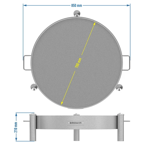 Tuinvuurplaats ø 70 cm gelast - 10 ['vuurplaats in de tuin', ' ronde vuurplaats', ' kampvuur', ' onder de ketel', ' Poolse vuurplaats', ' vuurplaats ruw staal', ' kampvuurplaats', ' gietijzeren ketel', ' grill', ' driepoot']