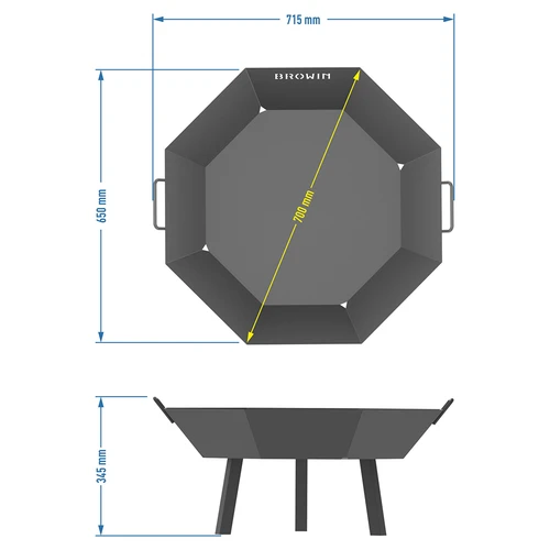 Tuinvuurplaats ø 70 cm - loftstijl - 8 ['vuurplaats in de tuin', ' ronde vuurplaats', ' kampvuur', ' onder de ketel', ' Poolse vuurplaats', ' geschilderde vuurplaats', ' kampvuurplaats', ' gietijzeren ketel', ' grill', ' driepoot', ' hittebestendige vuurplaats', ' zwarte vuurplaats', ' moderne vuurplaats', ' design vuurplaats']