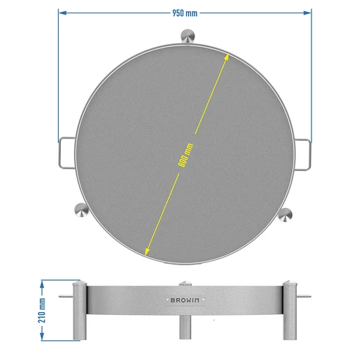 Tuinvuurplaats ø 80 cm gelast - 10 ['vuurplaats in de tuin', ' ronde vuurplaats', ' kampvuur', ' onder de ketel', ' Poolse vuurplaats', ' vuurplaats ruw staal', ' kampvuurplaats', ' gietijzeren ketel', ' grill', ' driepoot']